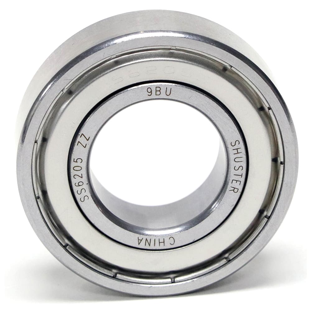 Shuster - SSR12 ZZ, 3/4" Bore Diam, 1-5/8" OD, Double Shield Deep Groove Radial Ball Bearing - Exact Industrial Supply