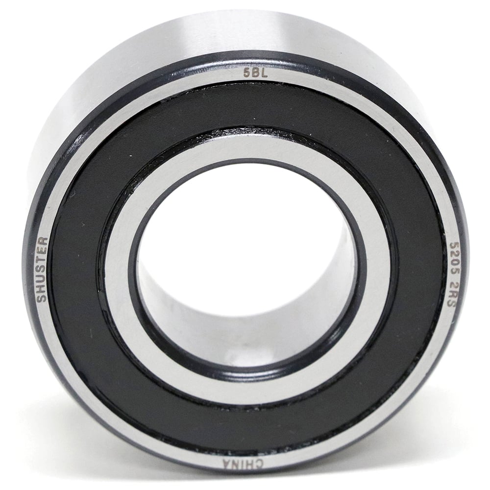 Shuster - 5205 2RS, 25mm Bore Diam, 52mm OD, Double Seal Angular Contact Radial Ball Bearing - Exact Industrial Supply