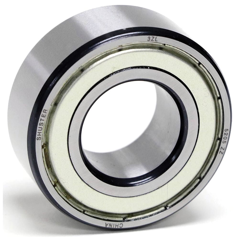 Shuster - 5206 ZZ, 30mm Bore Diam, 62mm OD, Double Shield Angular Contact Radial Ball Bearing - Exact Industrial Supply