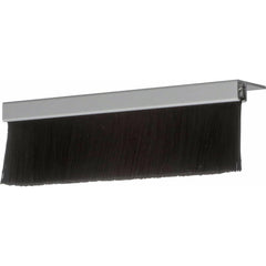 Osborn - Sweeps & Seals; Type: Brush Seal ; Width (Inch): .292 ; Finish/Coating: Clear Anodized Aluminum ; Material: Polypropylene; Clear Anodized Aluminum ; Back Strip Brush Width (Inch): .18 ; Bristle Length (Inch): 0.9600 - Exact Industrial Supply