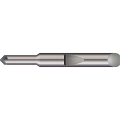 Micro 100 - 3/16" Diam 120°/60° 3-Flute Single End Solid Carbide Chamfer Mill - Exact Industrial Supply