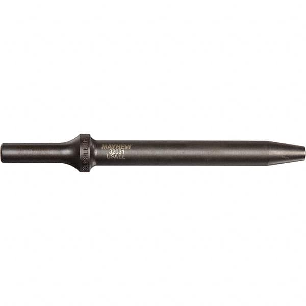 Mayhew - 1/8" Head Width, 6" OAL, Rivet Cutter Chisel - Round Drive, Round Shank, Steel - Caliber Tooling