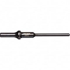 Mayhew - 1/4" Head Width, 6" OAL, Roll Pin Punch - Round Drive, Round Shank, Steel - Caliber Tooling