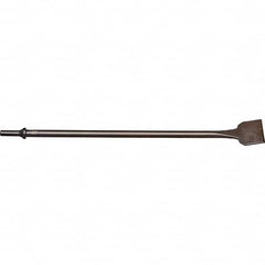 Mayhew - 2" Head Width, 24" OAL, Scraper Punch - Round Drive, Round Shank, Steel - Caliber Tooling