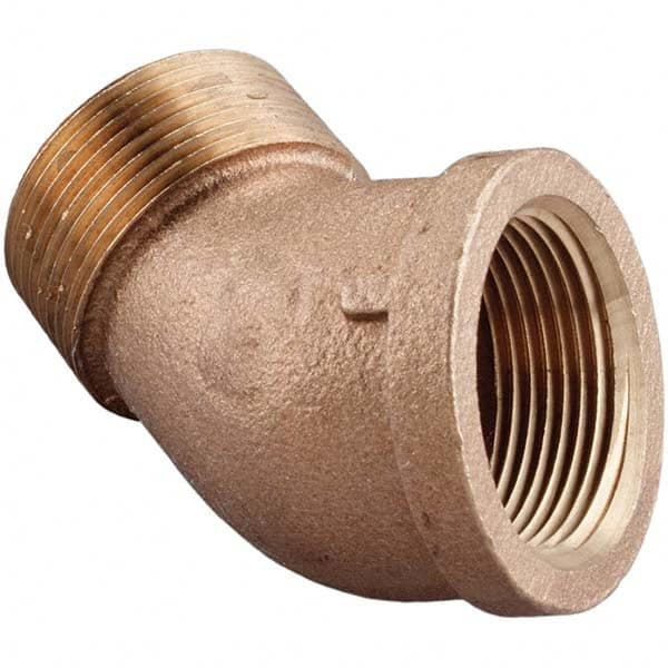 Merit Brass - Brass & Chrome Pipe Fittings Type: 90 Street Elbow Fitting Size: 1-1/4 - Caliber Tooling