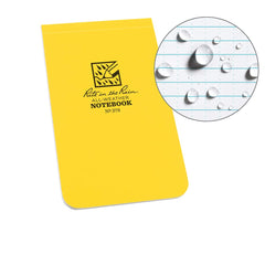 Rite in the Rain - Note Pads, Writing Pads & Notebooks; Writing Pads & Notebook Type: Notebook ; Size: 3-1/4 x 5-1/4 ; Number of Sheets: 50 ; Color: Yellow ; Additional Information: Weatherproof - Exact Industrial Supply