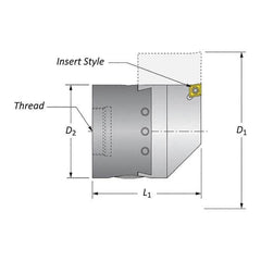 Allied Machine and Engineering - Boring Head Parts & Tools Type: Hardware Kit Includes: Boring Head Body; Dial Screw; Insert Holder; Torx Wrench; Wedge - Caliber Tooling