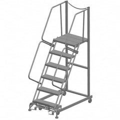 Ballymore - Rolling & Wall Mounted Ladders & Platforms Type: Rolling Warehouse Ladder Style: Rolling Safety Ladder - Caliber Tooling