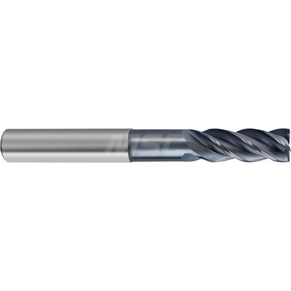 Square End Mill: 16mm LOC, 6mm Shank Dia, 70mm OAL, 4 Flutes, Solid Carbide Single End, AlCrN Finish, Helical Flute, Variable Helix, Centercutting, RH Cut, RH Flute, Series 6480