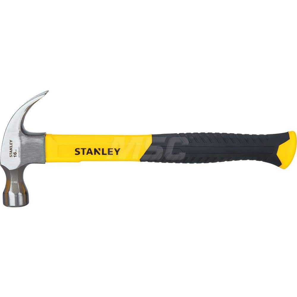 Nail & Framing Hammers; Claw Style: Curved; Head Weight Range: 16 oz. - 20 oz.; Overall Length Range: 12″ - 17.9″; Handle Material: Fiberglass w/ Rubber Grip; Face Surface: Smooth; Head Weight (oz.): 16.00; Overall Length (Inch): 12-3/4; Head Material: Ca