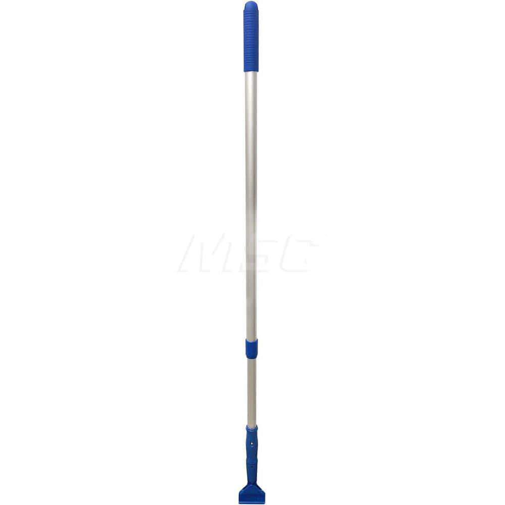 Mop Handles; For Use With: PRMM0002; PRMM0001; PRMH49BG; PRMH85BG; Connection Type: Quick Connect; Handle Type: Snap Bar; Handle Length (Inch): 100; Handle Material: Aluminum; Handle Style: Yes; Color: Silver; Blue; Connector Material: Plastic; Swivel: Ye