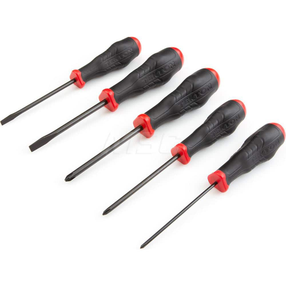 Screwdriver Set: 5 Pc, Phillips & Slotted