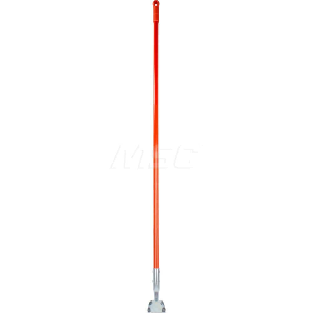 Mop Handles; For Use With: Dust Mops; Connection Type: Clip-On; Handle Type: Clip-On; Handle Length (Inch): 60; Handle Material: Fiberglass; Handle Style: No; Color: Orange; Connector Material: Steel; Handle Length: 60; Telescoping: No