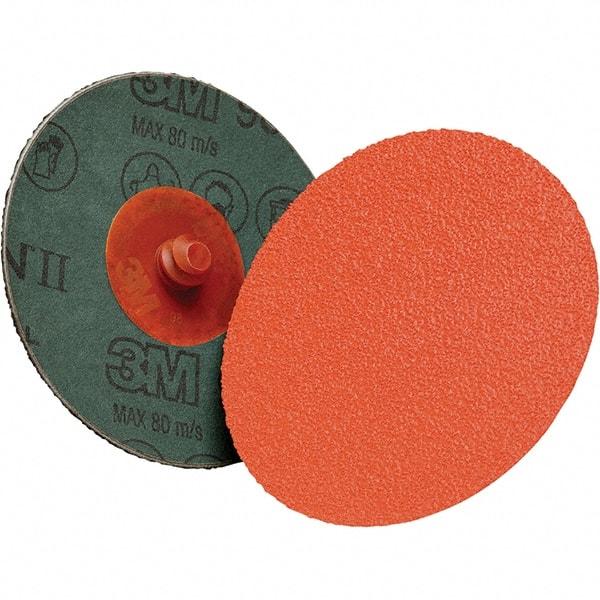 3M - 4" Diam 5/8-11 Threaded Hole 36+ Grit Fiber Disc - Very Coarse Grade, Ceramic, 12,000 Max RPM, Series 987C - Caliber Tooling