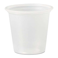 DART - Polystyrene Portion Cups, 1 1/4 oz, Translucent, 2500/Carton - Caliber Tooling