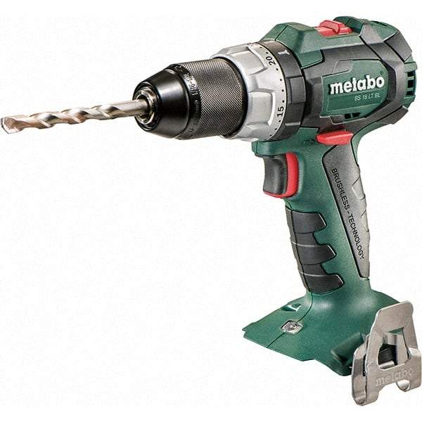 Metabo - 18 Volt 1/2" Chuck Pistol Grip Handle Cordless Drill - 600/2100 RPM, Keyless Chuck, Reversible, Lithium-Ion Batteries Not Included - Caliber Tooling