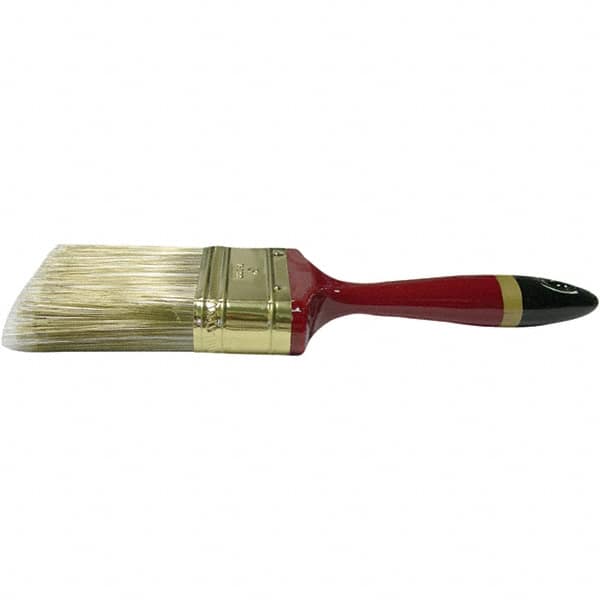 Weiler - 4" Flat Nylon/Polyester Varnish Brush - 3" Bristle Length, 8" Poly Foam Handle - Caliber Tooling