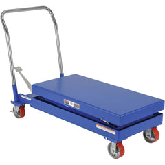 Vestil - Lifting Tables; Type: Elevating Cart ; Lift Style: Scissor ; Style: Foot Pump ; Load Capacity (Lb.): 2500.000 ; Minimum Height (Inch): 15 ; Lift Height (Inch): 39 - Exact Industrial Supply