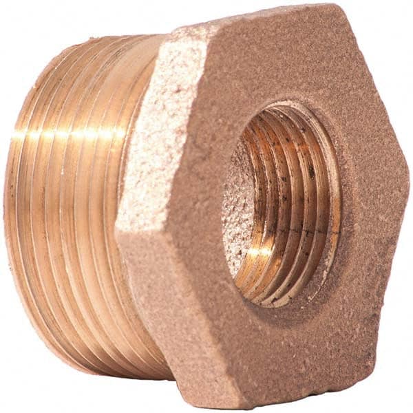 Merit Brass - Brass & Chrome Pipe Fittings Type: Hex Bushing Fitting Size: 2-1/2 x 1 - Caliber Tooling