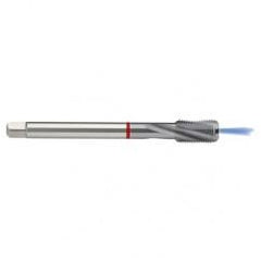 M8x1.25 6HX 3-Flute PM Cobalt Red Ring Semi-Bottoming 15 degree Spiral Flute Tap-TiCN - Caliber Tooling