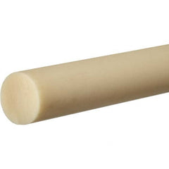 Plastic Rod: Acrylonitrile Butadiene Styrene, 6' Long, 3″ Dia, Beige Rockwell R-105