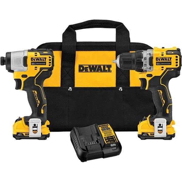 DeWALT - Cordless Tool Combination Kits Voltage: 12 Tools: Brushless Cordless Drill; Impact Driver - Caliber Tooling