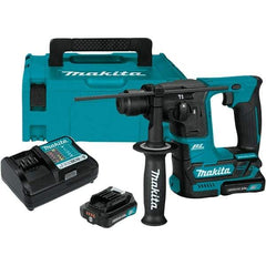 Makita - 12 Volt 5/8" Keyless Chuck Cordless Rotary Hammer - 0 to 4,800 BPM, 0 to 680 RPM, Reversible - Caliber Tooling