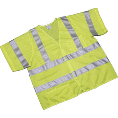 Ability One - High Visibility Vests; Vest Style: General Purpose ; Vest Type: Hi Visibility ; Front Closure: Hook & Loop ; Material: Polyester ; Color: Lime; Yellow; Sliver ; Legend: No Legend - Exact Industrial Supply