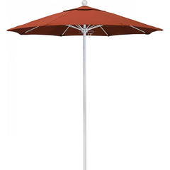 California Umbrella - Patio Umbrellas; Umbrella Diameter (Inch): 90 ; Height (Feet): 8.000 ; Fabric Color: Sunset ; Base Included: No ; Frame Material: Aluminum ; Frame Color: White - Exact Industrial Supply