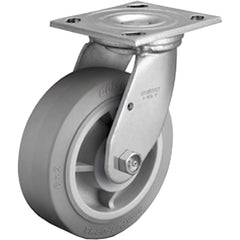 Linco - Standard Casters; Mount: Top Plate ; Style: Swivel ; Wheel Diameter: 6 (Inch); Wheel Width: 2 (Inch); Overall Height (Inch): 7-1/2 ; Load Capacity (Lb.): 600.000 - Exact Industrial Supply