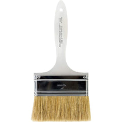 Wooster Brush - Paint Brushes; Type: Flat Brush ; Bristle Shape: Flat ; Bristle Material: Hog ; Bristle Length (Inch): 1-15/16 ; Width (Inch): 4 ; Handle Length (Inch): 5.625 - Exact Industrial Supply