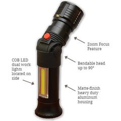 GoGreen Power - Flashlights; Type: Industrial/Tactical ; Bulb Type: LED ; Battery Size: AAA ; Rechargeable: Disposable ; Body Color: Black ; Complete Light Output (Lumens): 300 - Exact Industrial Supply