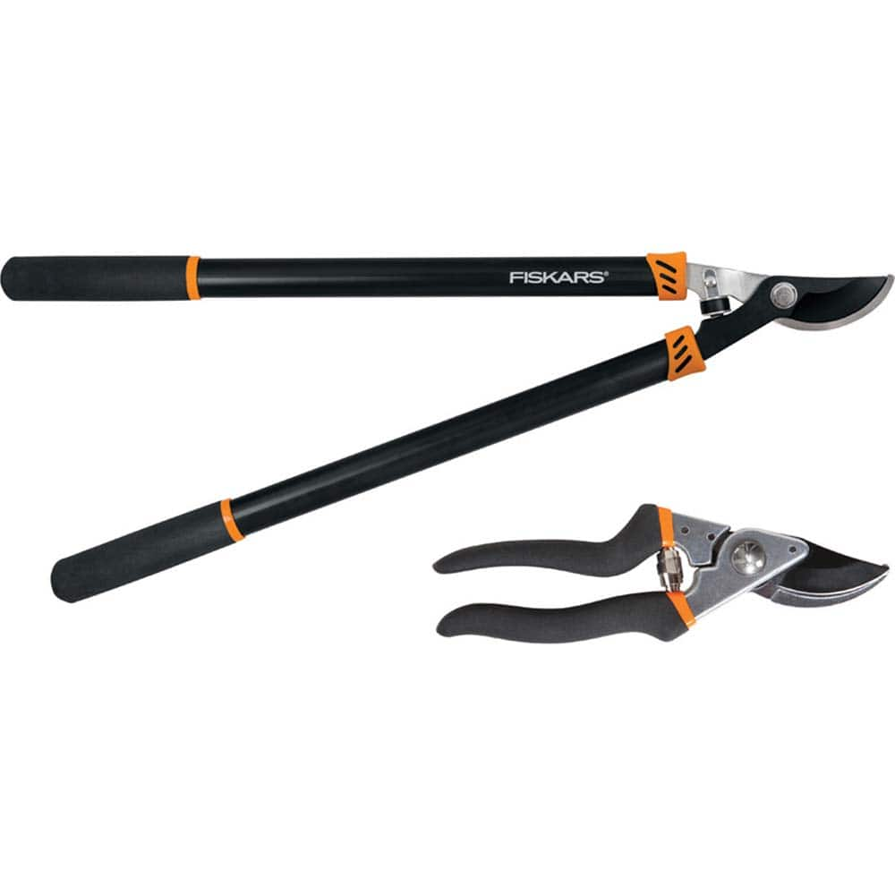 Fiskars - Loppers, Hedge Shears & Pruners Type: Lopper & Pruner Set Blade Material: Stainless Steel w/Non-Stick Coating - Caliber Tooling