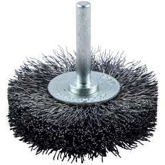 Norton - 2-1/2" OD, Crimped Carbon Wheel Brush - Caliber Tooling