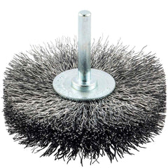 Norton - 3" OD, Crimped Carbon Wheel Brush - Caliber Tooling