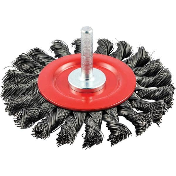 Norton - 3" OD, Knotted Carbon Wheel Brush - Caliber Tooling