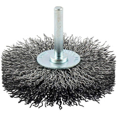 Norton - 3" OD, Crimped Carbon Wheel Brush - Caliber Tooling