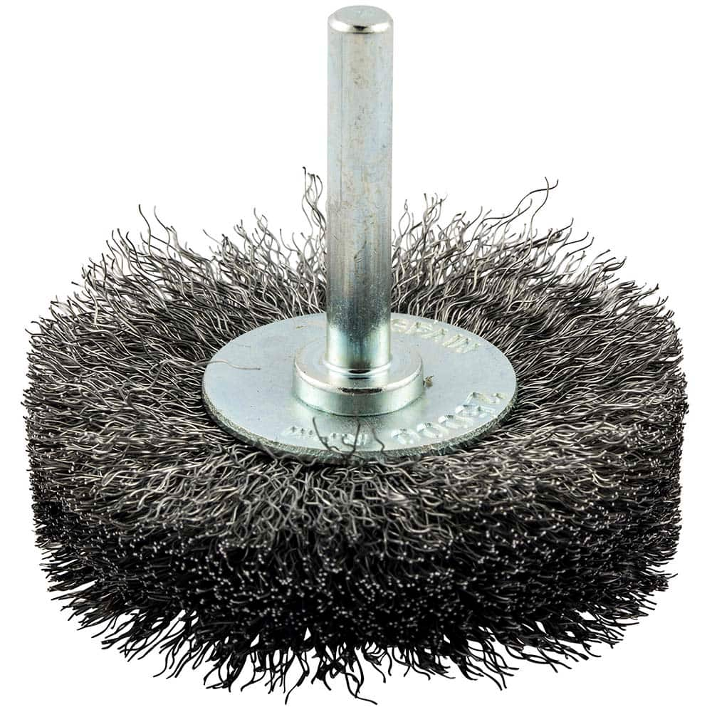 Norton - 2-1/2" OD, Crimped Carbon Wheel Brush - Caliber Tooling