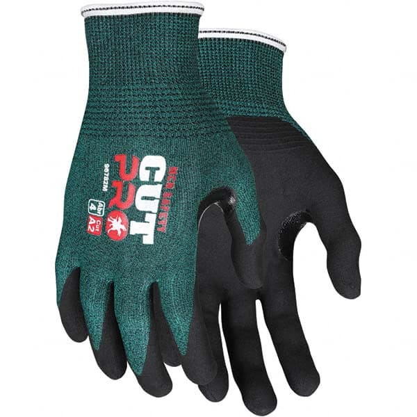 MCR Safety - Size XS, ANSI Cut Lvl A2, Puncture Lvl 3, Abrasion Lvl 5, Nitrile Coated Cut Resistant Gloves - Caliber Tooling