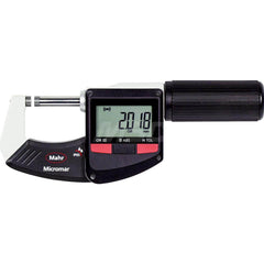 Mahr - Electronic Outside Micrometers; Type: Digital Outside Micrometer ; Minimum Measurement (Decimal Inch): 3 ; Minimum Measurement (mm): 75.00 ; Maximum Measurement (mm): 100 ; Thimble Type: Ratchet ; Calibrated: Yes - Exact Industrial Supply