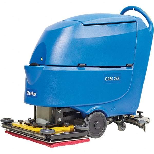 Clarke - 24" Cleaning Width, Battery Powered Walk Behind & Floor Scrubber - 1 hp, 2,250 RPM, 47" Water Lift, 16 Gal Tank Capacity, Series CA60 - Caliber Tooling