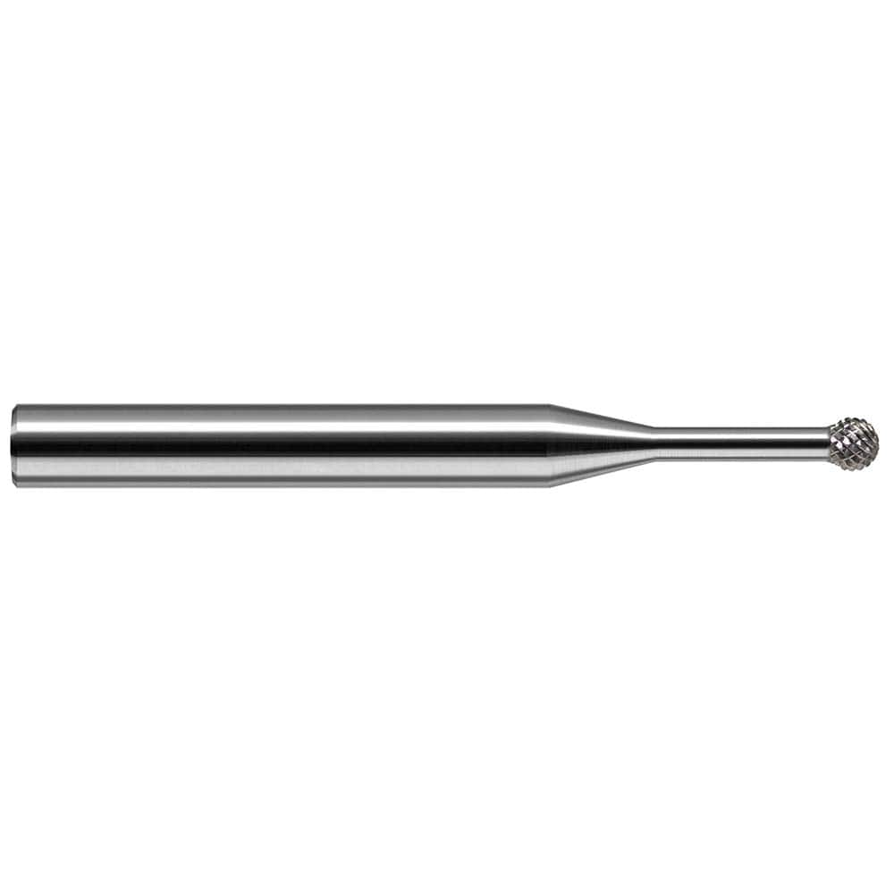 Harvey Tool - 3/16" Cut Diam, 3/16" Shank Diam, Solid Carbide Double Cut Sphere Burr - Exact Industrial Supply