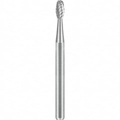 SGS Pro - 1/8" Cut Diam, 1/8" Shank Diam, Tungsten Carbide Double Cut Oval Burr - Caliber Tooling