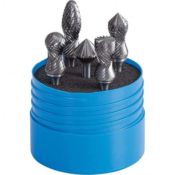 SGS Pro - Burr Sets Head Shape: Radius/Cylinder w/Endcut; Radius/Ball Nose Cylinder; Radius/Ball Nose Tree; Combi/90 Cone Tooth Style: Double Cut - Caliber Tooling