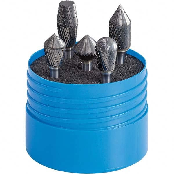 SGS Pro - Burr Sets Head Shape: Combi/Ball; Combi/60 Cone/Cylinder; Combi/Inverted Cone/Cylinder; Combi/90 Cone; Combi/Double Inverted Cone Tooth Style: Double Cut - Caliber Tooling