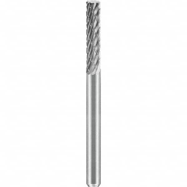 SGS Pro - 1/8" Cut Diam, 1/8" Shank Diam, Tungsten Carbide Double Cut Cylinder Burr - Caliber Tooling