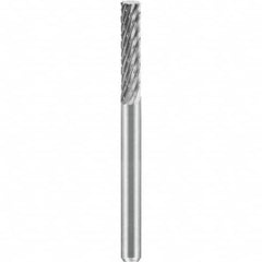 SGS Pro - 1/8" Cut Diam, 1/8" Shank Diam, Tungsten Carbide Double Cut Cylinder Burr - Caliber Tooling