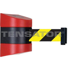 Tensator - 5-1/2" High x 3-1/4" Long x 3-1/4" Wide Magnetic Wall Mount Barrier - Metal, Red Powdercoat Finish, Red/Black, Use with Wall Mount - Caliber Tooling