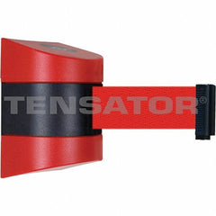 Tensator - 7-1/4" High x 4-3/4" Long x 4-3/4" Wide Magnetic Wall Mount Barrier - Metal, Red Powdercoat Finish, Red/Black, Use with Wall Mount - Caliber Tooling