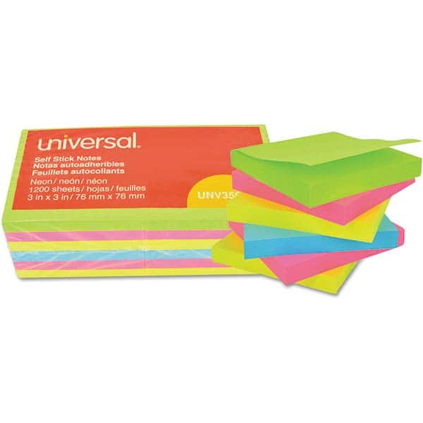 UNIVERSAL - Note Pads, Writing Pads & Notebooks Writing Pads & Notebook Type: Self-Stick Notes Size: 3 x 3 - Caliber Tooling